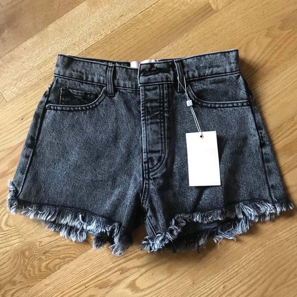 REVICE denim high waisted jean shorts - dark wash